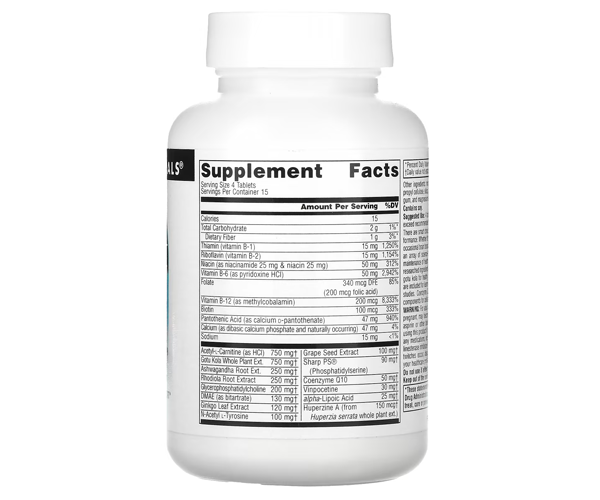 Заряд мозга Source Naturals (Brain Charge) 60 таблеток