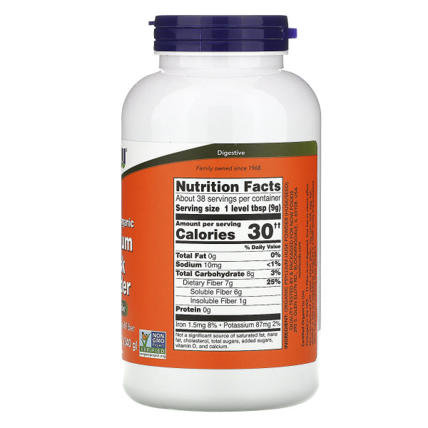 Лушпиння насіння подорожника NOW Foods (Whole Psyllium Husk) 340 г