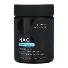 N-ацетилцистеин Sport Research (NAC - N-Acetyl-L-Cysteine) 600мг 90 капсул