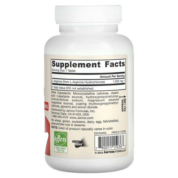 Аргінін Jarrow Formulas  (Arginine) 1000 мг 100 таблеток