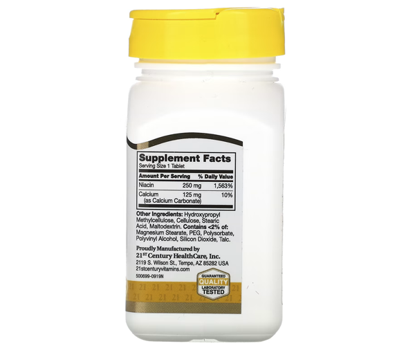 Вітамін В3 21st Century  (Niacin) 250 мг 110 таблеток