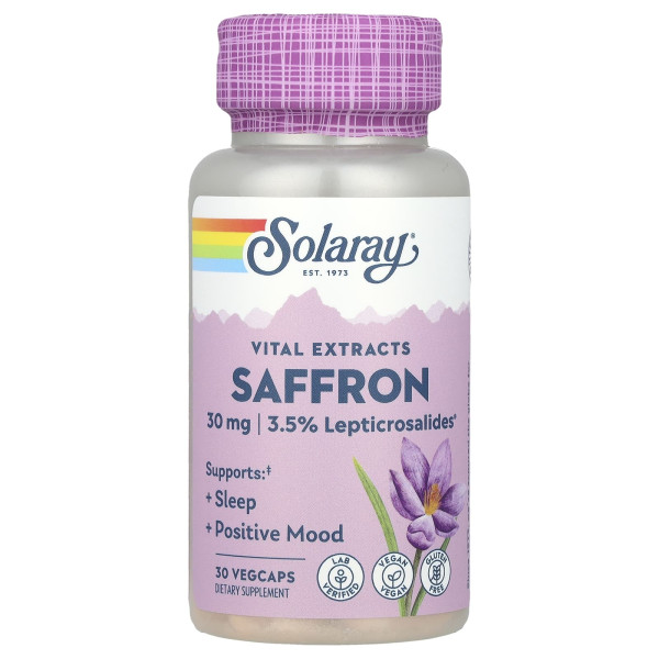 Шафран Solaray, Vital Extracts 30 мг  30 капсул 