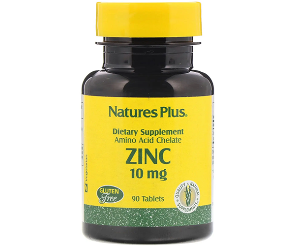 Цинк Natures Plus  (Zinc) 10 мг 90 таблеток
