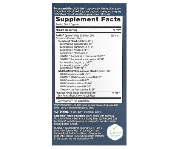 Пробіотики та пребіотики Nature's Way (Fortify Optima Daily Probiotic+Prebiotics Everyday Care) 35 млрд КУО 30 капсул