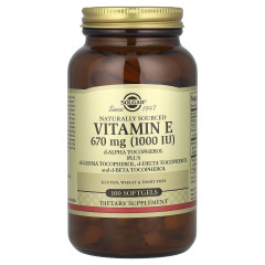 Натуральний Вітамін E з токоферолами Solgar (Natural Vitamin E) 1000 MО 100 капсул