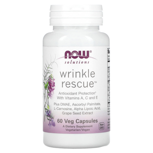 Антиоксиданти NOW Foods (проти зморшок) Wrinkle Rescue 60 капсул