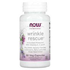 Антиоксиданти NOW Foods (проти зморшок) Wrinkle Rescue 60 капсул