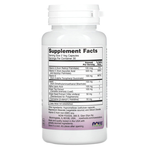 Антиоксиданти NOW Foods (проти зморшок) Wrinkle Rescue 60 капсул