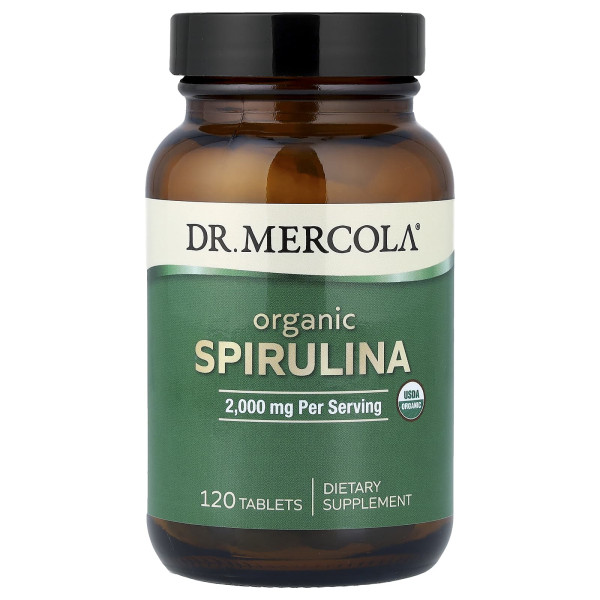 Спіруліна Dr. Mercola  (Spirulina) 2000 мг 120 таблеток