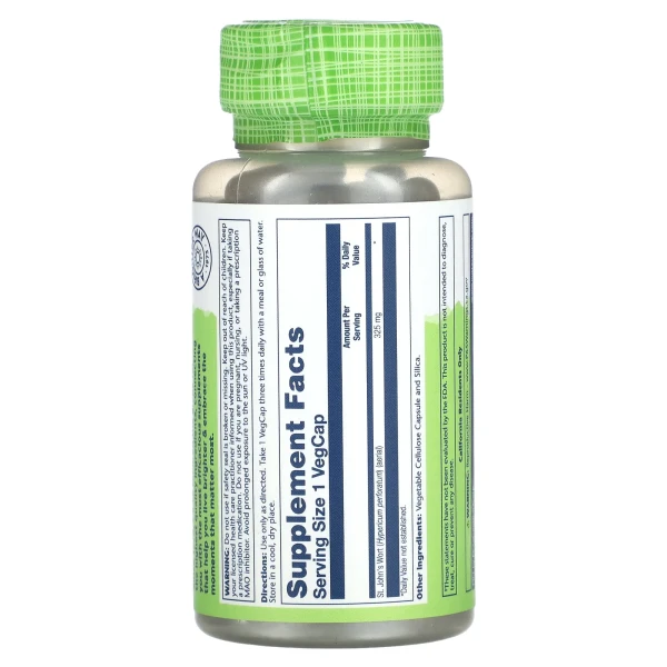 Звіробій Solaray True Herbs 325 мг 100 капсул