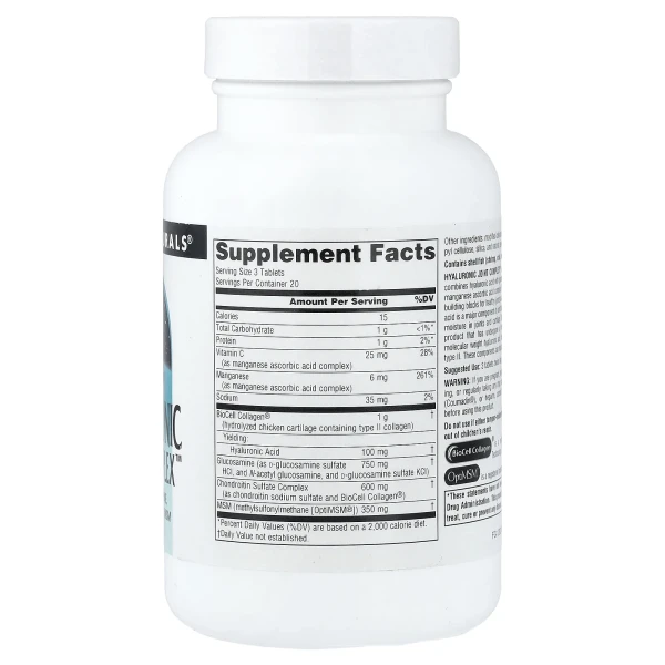 Гиалуроновый комплекс для суставов Source Naturals (Hyaluronic joint complex) 60 таблеток