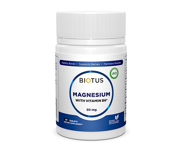 Магній з вітаміном В6 Biotus  (Magnesium with Vitamin B6) 50 мг/1.5 мг 