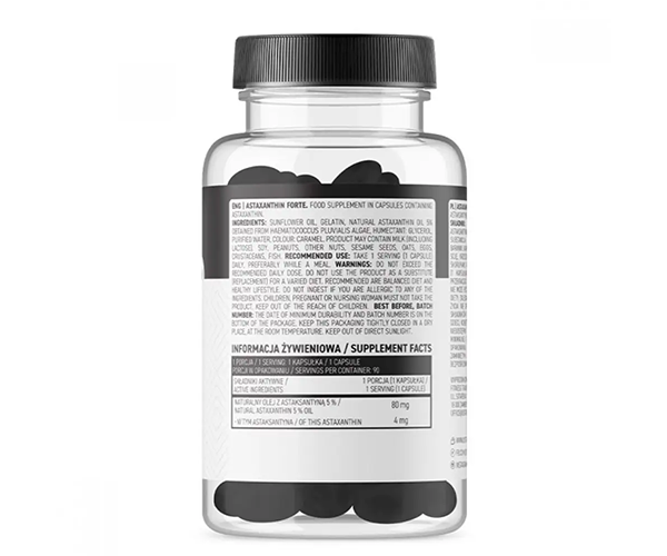 Астаксантин Ostrovit (Astaxanthin Forte) 4 мг 90 капсул