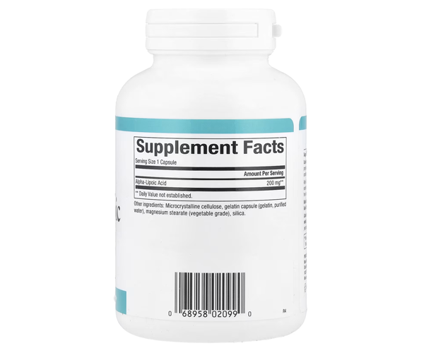 Альфа-липоевая кислота Natural Factors (Alpha-Lipoic Acid) 200 мг 120 капсул