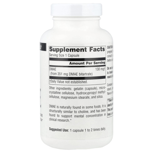 Диметиламіноетанол Source Naturals  (DMAE) 351 мг 