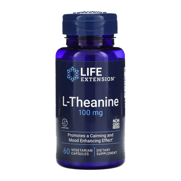 L-теанин Life Extension (L-Theanine) 100 мг 60 капсул