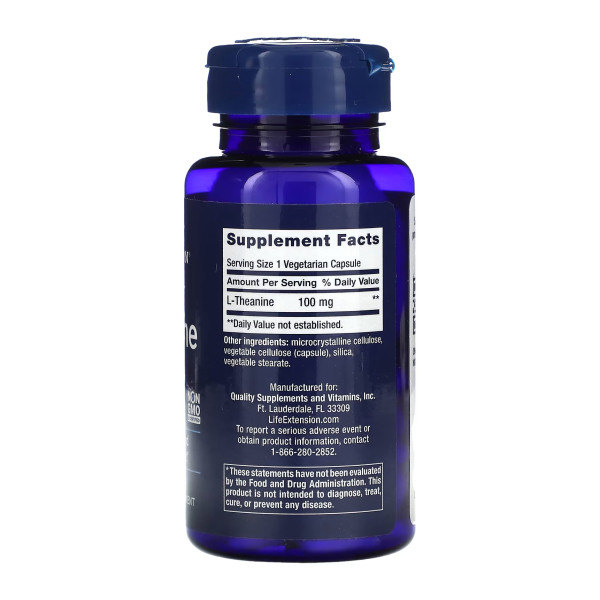 L-теанин Life Extension (L-Theanine) 100 мг 60 капсул