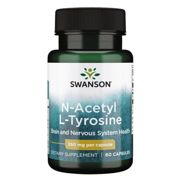 N-ацетил L-тирозин Swanson (N-Acetyl L-Tyrosine) 350mg 60 капсул