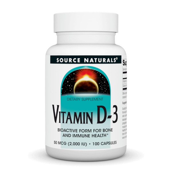 Вітамін D3 Source Naturals (Vitamin D3) 2000 МО 100 капсул