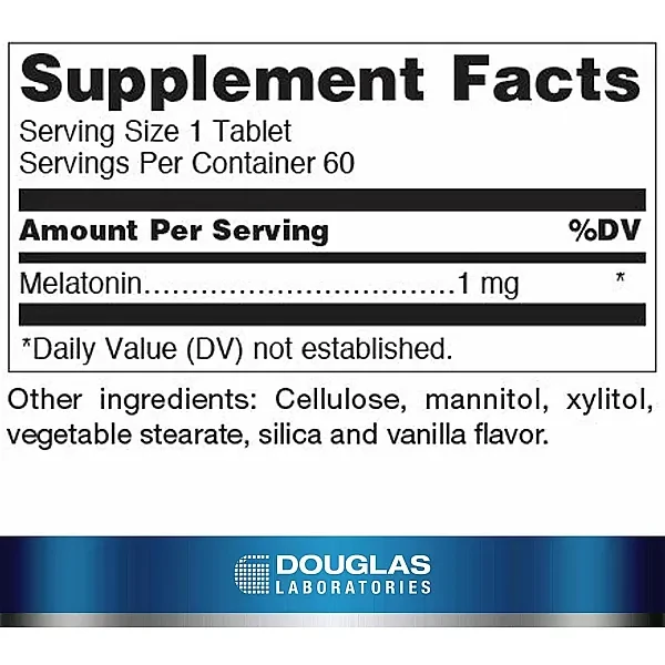 Мелатонин Douglas Laboratories (Melatonin) 1 мг 60 таблеток