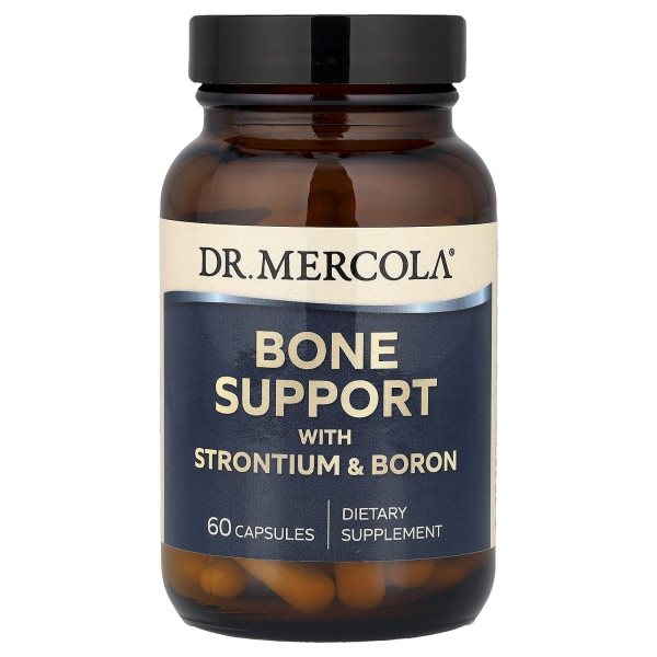 Підтримка кісток зі стронцієм та бором Dr. Mercola  (Bone Support with Strontium and Boron) 60 капсул