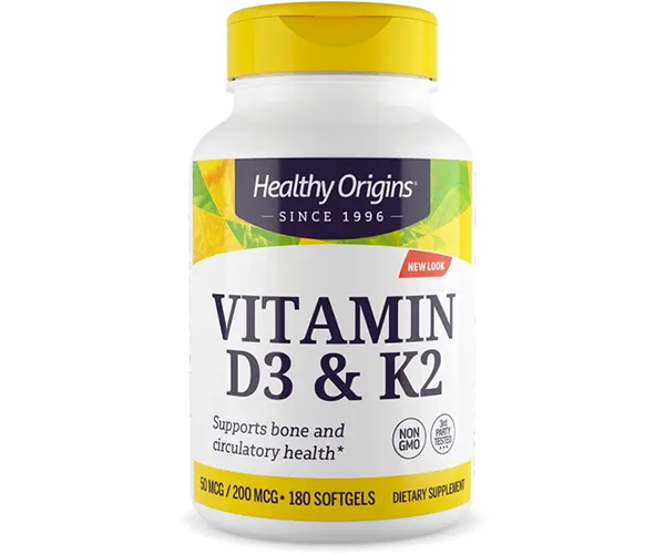 Витамин Д3 и К2 Healthy Origins (Vitamins D3 & K2) 2000 МЕ/200 мкг 