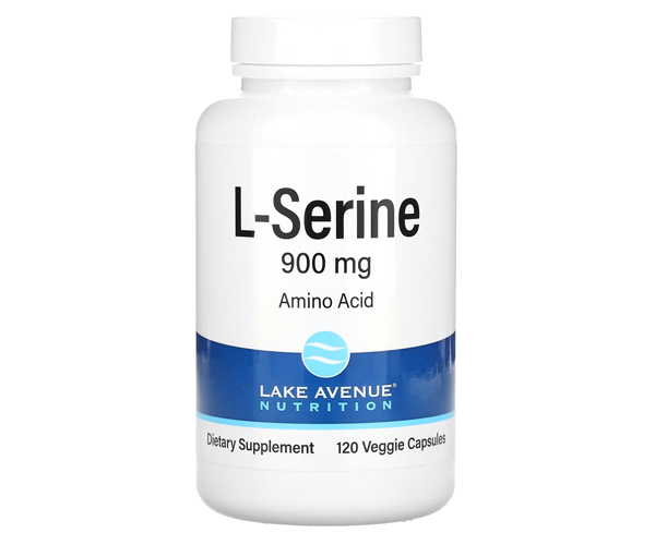 L-серин California Gold Nutrition 900 мг 120 капсул