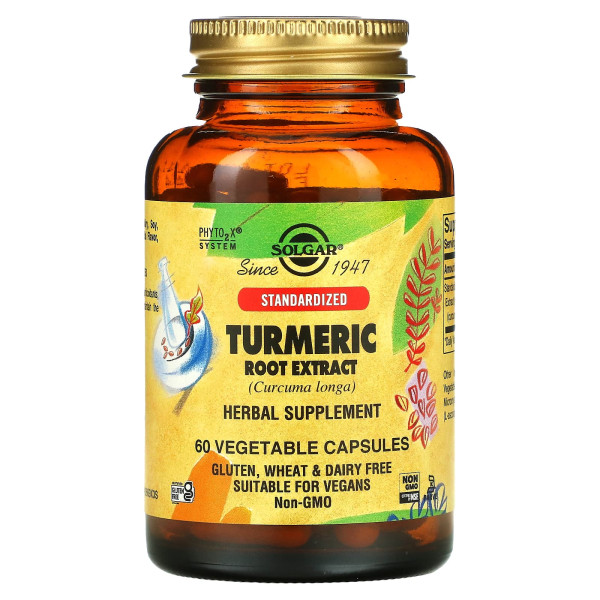 Екстракт кореня куркуми Solgar (Turmeric Root Extract) 400 мг 60 капсул