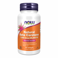 Бета каротин натуральний Now Foods  (Natural Beta Carotene) 25000 МО 90 капсул