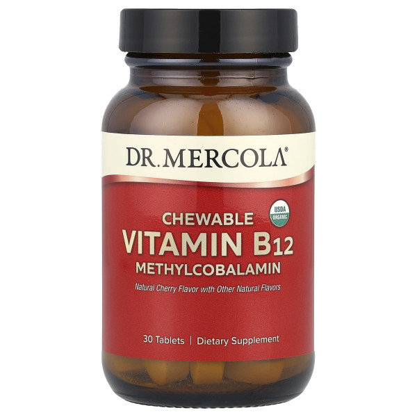 Вітамін В12 органік Dr. Mercola (Vitamin B12) 1000 мкг 30 жувальних таблеток