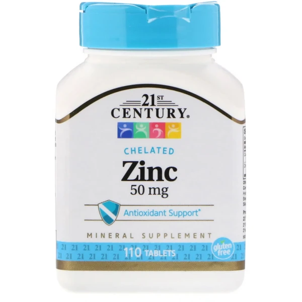 Хелат цинку 21st Century  (Zinc Chelated) 50 мг 110 таблеток
