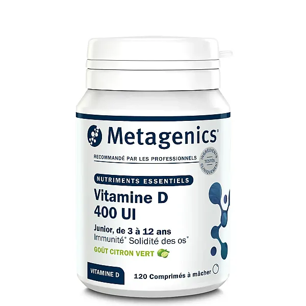 Вітамін Д Metagenics (Vitamin D) 400 МО 168 жувальних таблеток зі смаком лайма