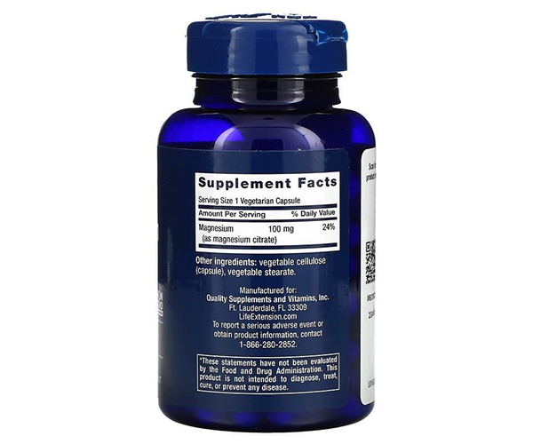 Цитрат магния Life Extension (Magnesium Citrate) 100 мг 100 капсул