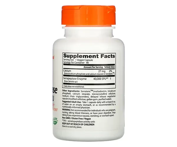 Серрапептаза Doctor's Best (Serrapeptase) 40000 SPU 