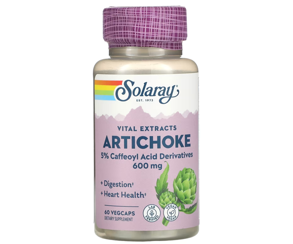 Экстракт из листьев артишока Solaray (Artichoke Leaf Extract) 300 мг 60 капсул