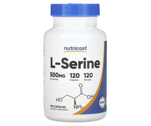  L-серин Nutricost 500 мг 120 капсул