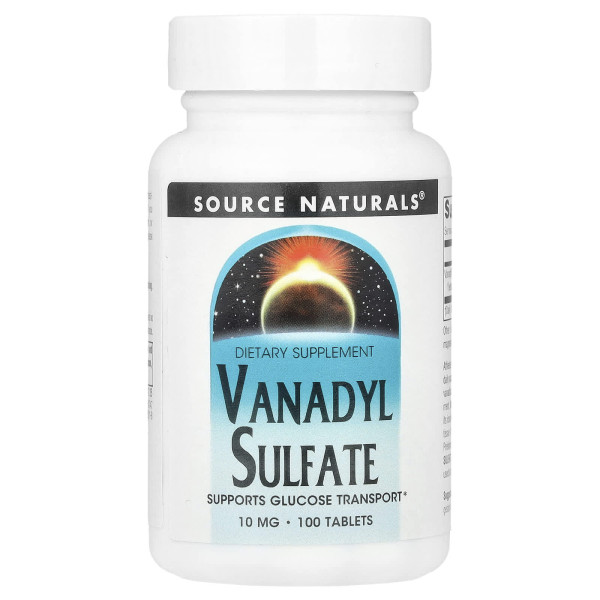 Ванадій сульфат Source Naturals  (Vanadyl Sulfate) 10 мг 100 таблеток