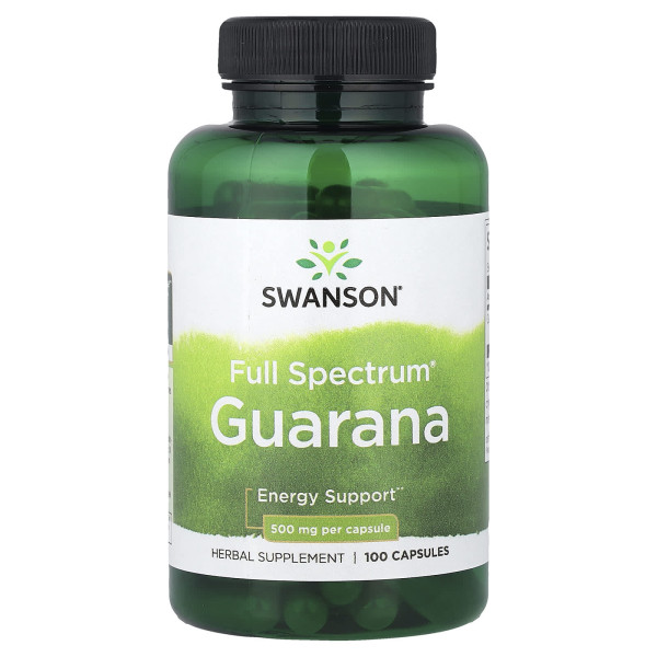 Гуарана Swanson (Guarana) 500 мг 100 капсул