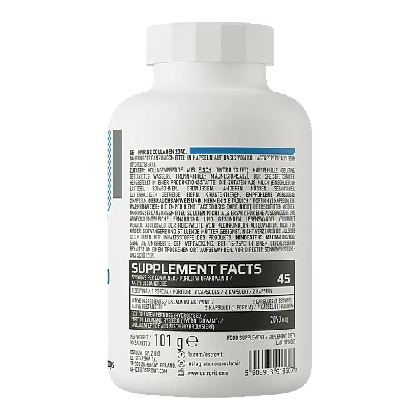 Морський колаген Ostrovit  (Marine Collagen 2040) 2040 мг 90 капсул