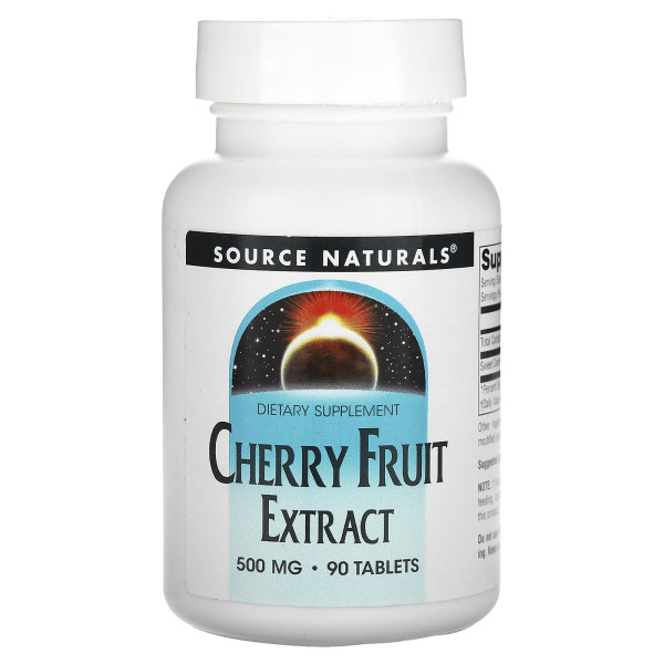 Екстракт дикої вишні Source Naturals (Cherry fruit extract) 500 мг 90 таблеток