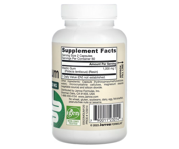 Смола мастикового дерева Jarrow Formulas (Mastic Gum) 500 мг 