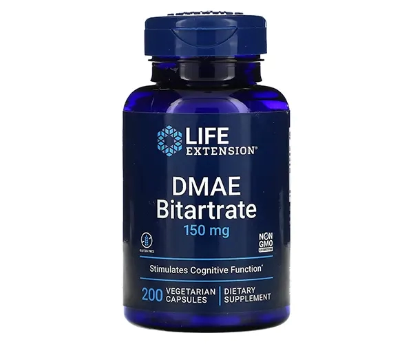 DMAE- диметиламіноетанол Life Extension (DMAE Bitartrate) 150 мг 200 капсул
