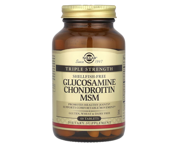 Глюкозамин Хондроитин МСМ тройная сила Solgar (Glucosamine Chondroitin MSM Triple Strength) 