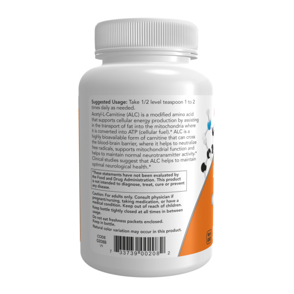 Л-Карнитин NOW Foods (L-Carnitine) 85 г