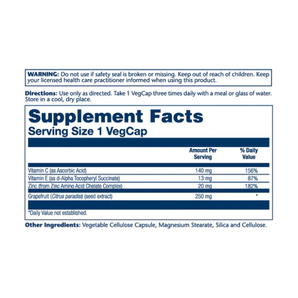 Екстракт кісточок грейпфрута Solaray (Grapefruit Seed Extract) 250mg 60 капсул