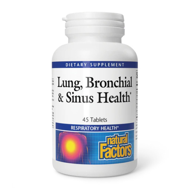 Здоров'я дихальних шляхів Natural Factors  (Lung, Bronchial & Sinus Health) 45 таблеток