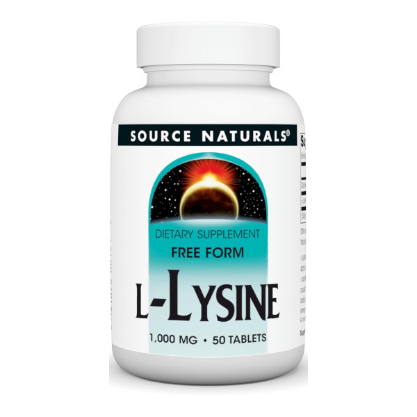 Л-Лізин Source Naturals (L-Lysine) 1000 мг 50 таблеток