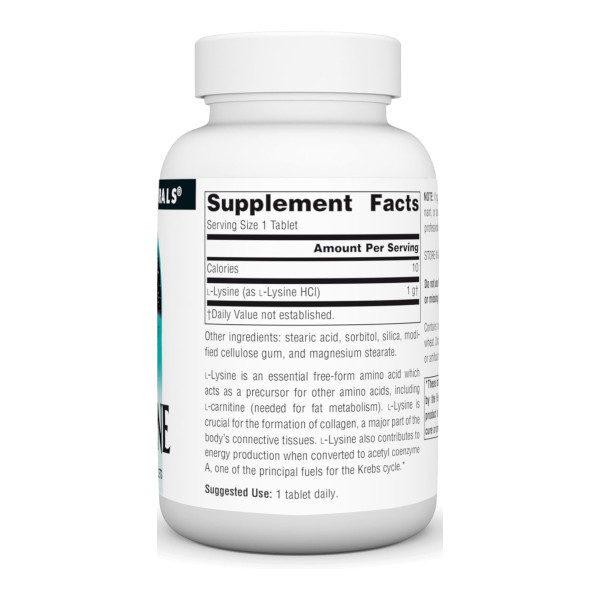Л-Лізин Source Naturals (L-Lysine) 1000 мг 50 таблеток