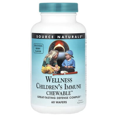 Зміцнення імунітету для дітей Source Naturals  (Children's Immune Chewable) з ягідним смаком