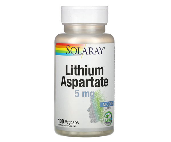 Литий Solaray (Lithium Aspartate) 5 мг 100 капсул